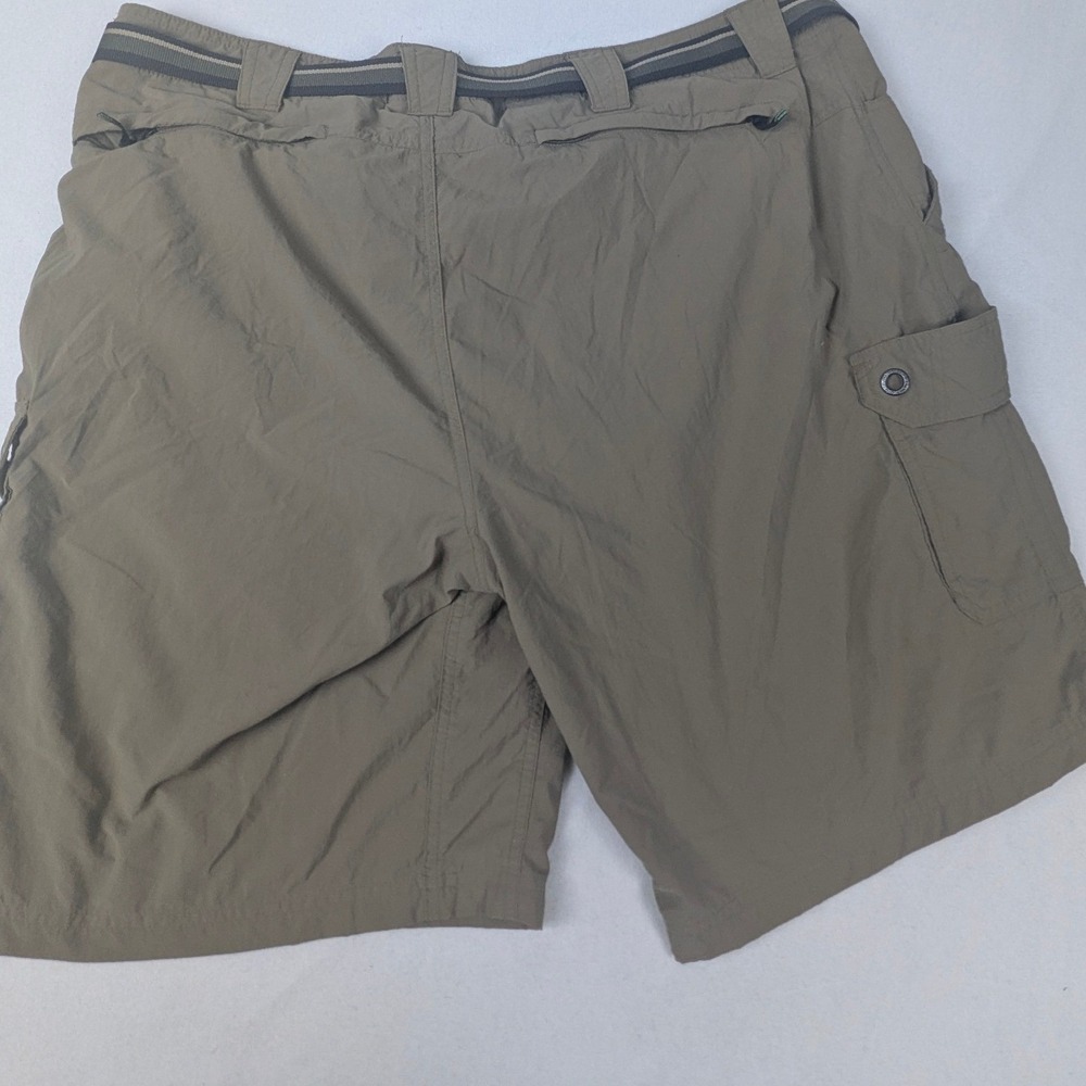 ExOfficio Mens 40 Olive Green Nylon Cargo Hiking Shorts Web Belt Quick Dry - Picture 3 of 12